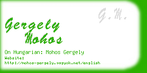 gergely mohos business card